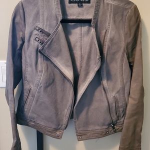 Moto style Blanc Noir Jacket
